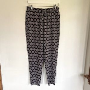 Diane von Furstenberg silk black/white pants - small